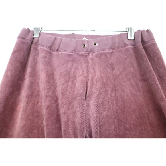 Vintage Retro Thrashed Y2K Juicy Couture Purple Velour Wide-Leg Pants S - Picture 5 of 9